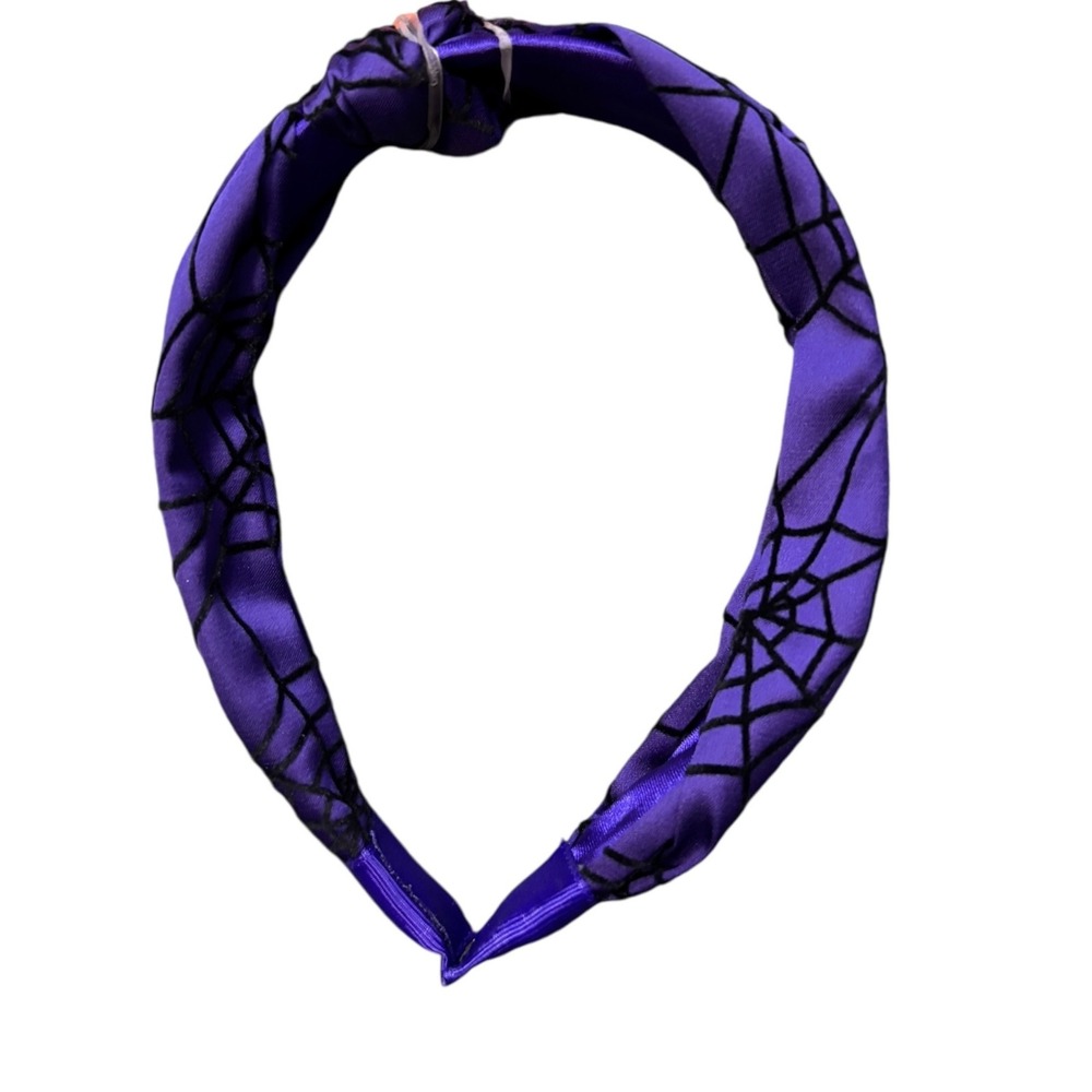 Purple Spiderweb Halloween Headband Knot Top Costume Accessory‎ Headpiece NEW